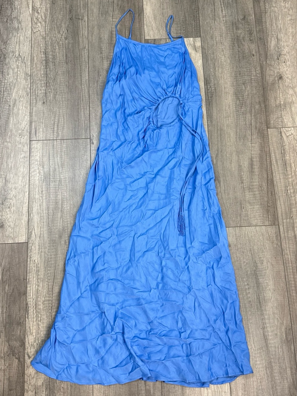 FARM Rio Blue Midi Slip Dress